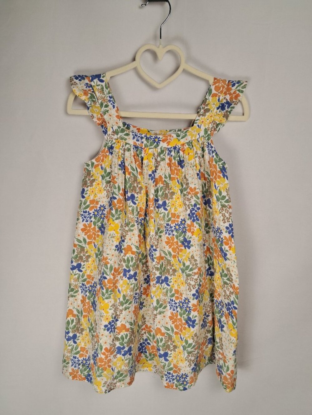 Angel Dear Girls Dress Size 5 100% Cotton Floral Sundress Cottagecore Colorful
